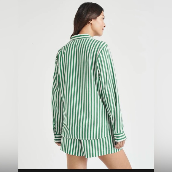 SPLENDID X CELLA JANE limited collection striped button down blouse NWT 💚 - Picture 2 of 8
